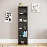 Vida Designs Oxford 5 Tier Cube Bookcase Black Wood Shelving Unit view 2