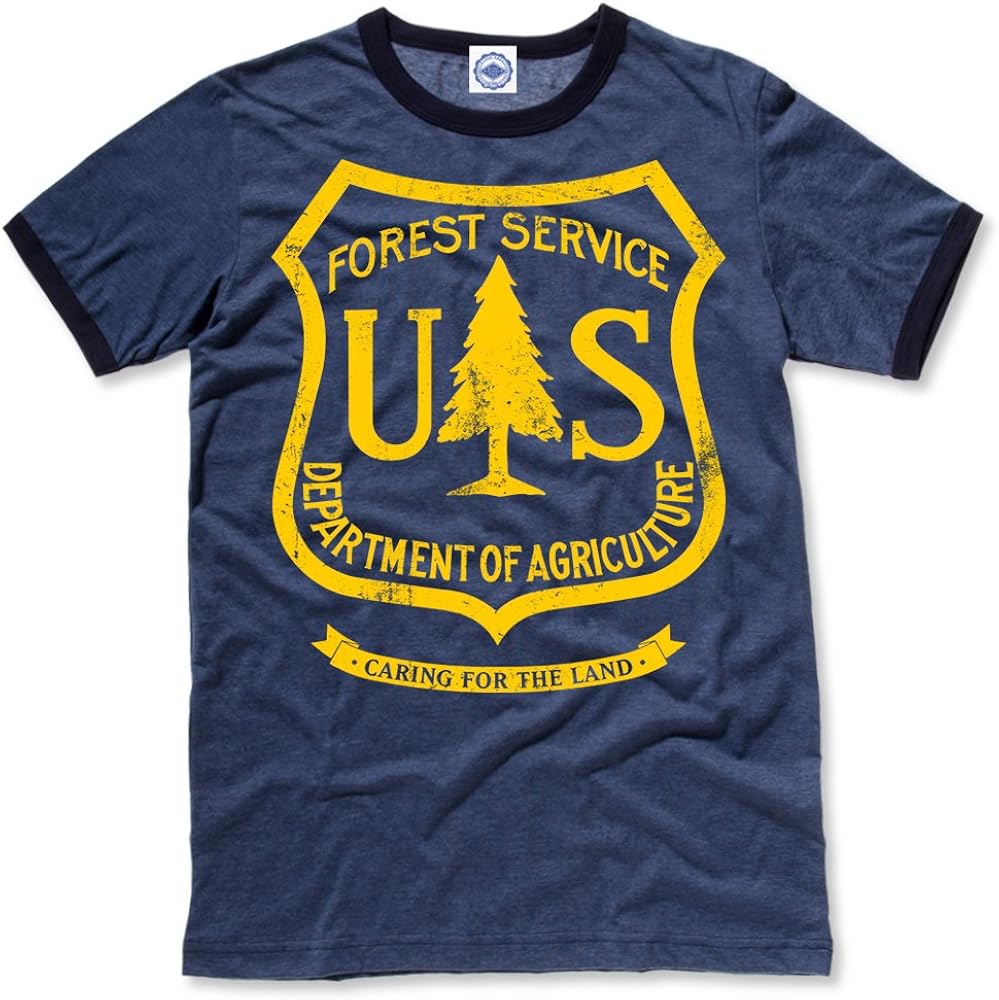 Hank Player U.S.A. US Forest Service Men's Ringer T-Shirt