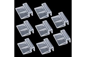 PENCK 12mm Clear Aquarium Glass Cover Clip Acrylic Replacement Fish Tank Glass Top Clips Support Holders for Rimless Aquariums, 8pcs