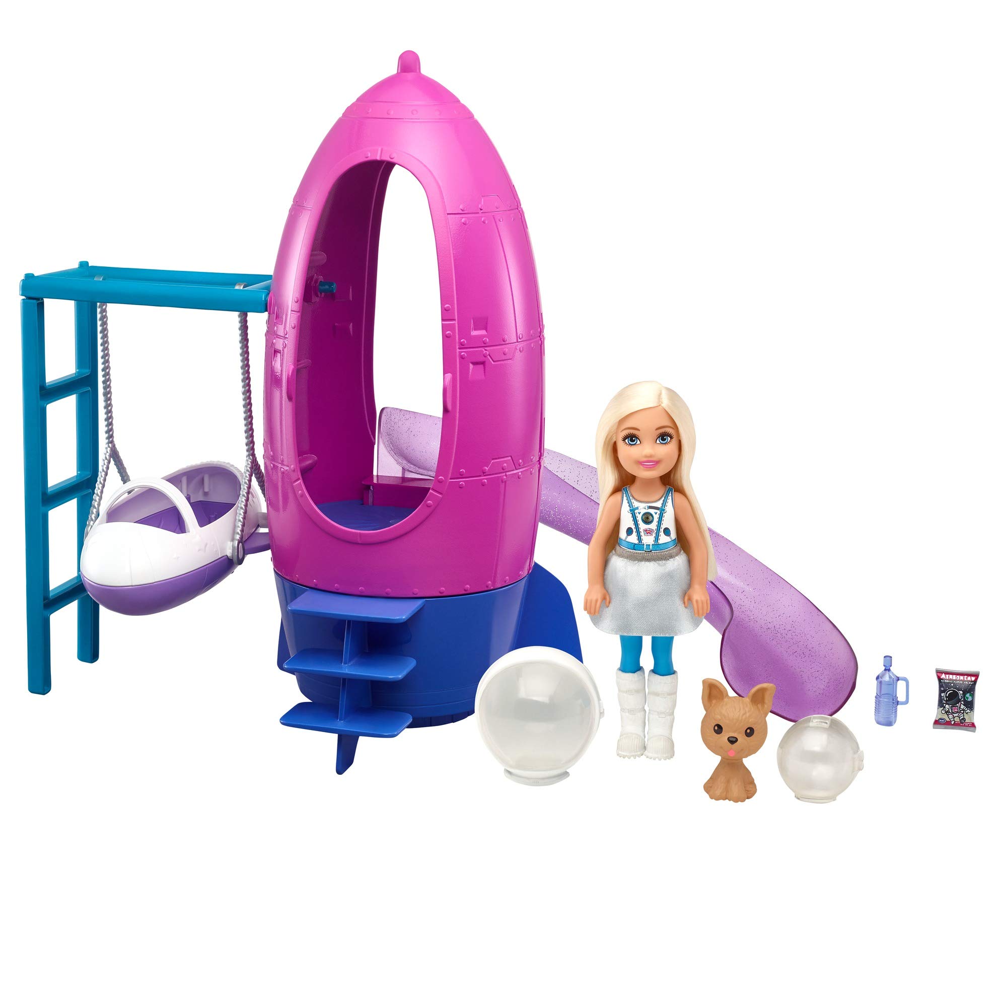 Barbie Space Discovery Chelsea Doll & Rocket -Themed Playset with Puppy