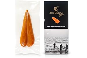 Bottarga Gold - Bottarga di Muggine - Dried Mullet Fish Roe - Italian Bottarga Style - Made From Wild Caught Mullet Fish from St. Cathrina 3.5 oz - Recipe Book Included