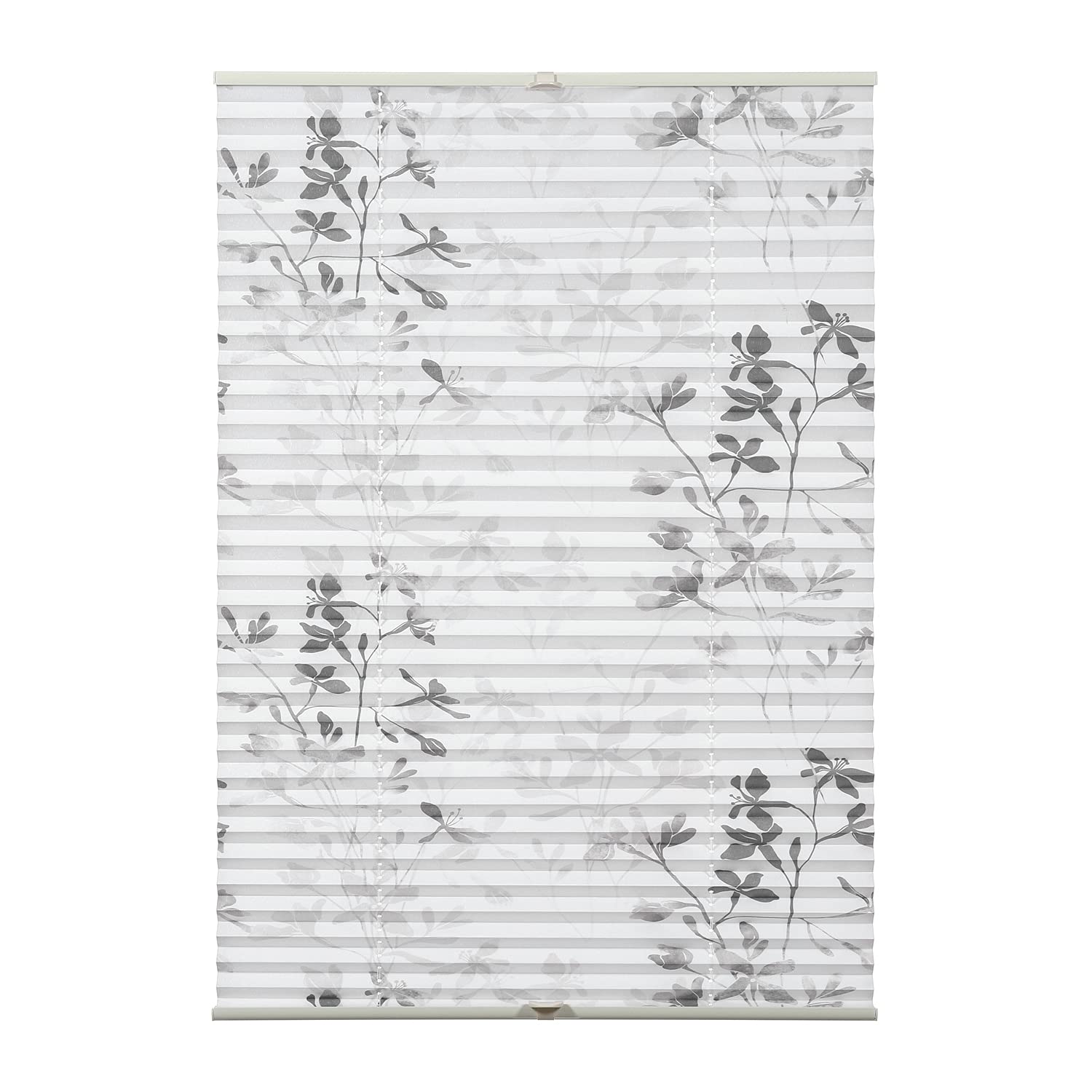 GARDINIA Bella Pleated Blind, No Drilling Required, Opaque, Translucent, Easy to Shorten in Width, White, 60 x 130 cm (W x H)