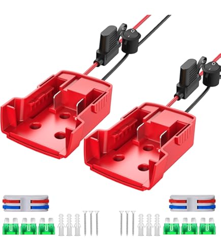 3-Pack Milwaukee M18 Battery Adapter For Power Wheels - 18V Conversion Kit With Switch & Fuse