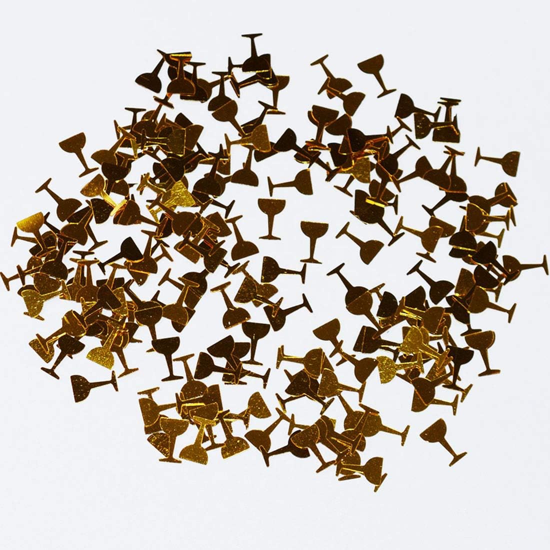 60g 2555Pcs Gold Cocktai Glass Confetti Decoration for Celebration, Wedding, Birthday Party, Special Event, Congratulation Table Scatter Sprinkles (Gold Cocktail Glass)