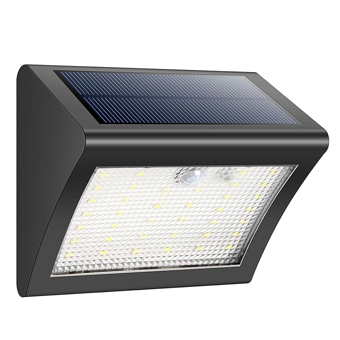 Solar Lights Outdoor,【1500 mAh3 Modes 】iPosible 38 LED Solar Security