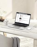 YSAGi Non-Slip Desk Pad 60 x 35 cm Gray Waterproof PVC Leather Desk Protector view 2
