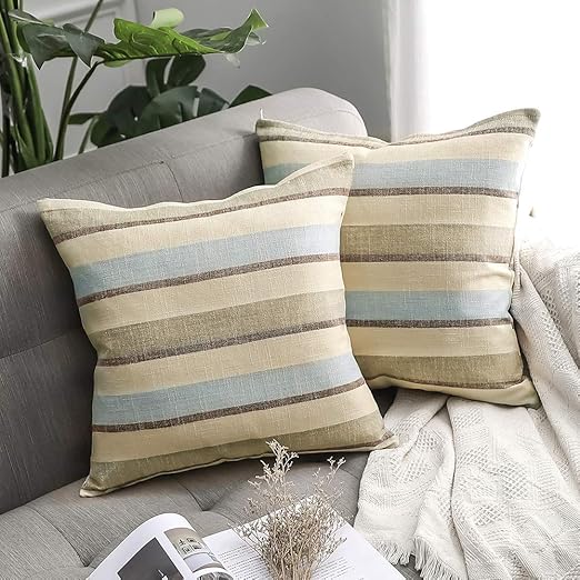 Amazon Com Miulee Pack Of 2 Decorative Classic Retro Stripe Throw