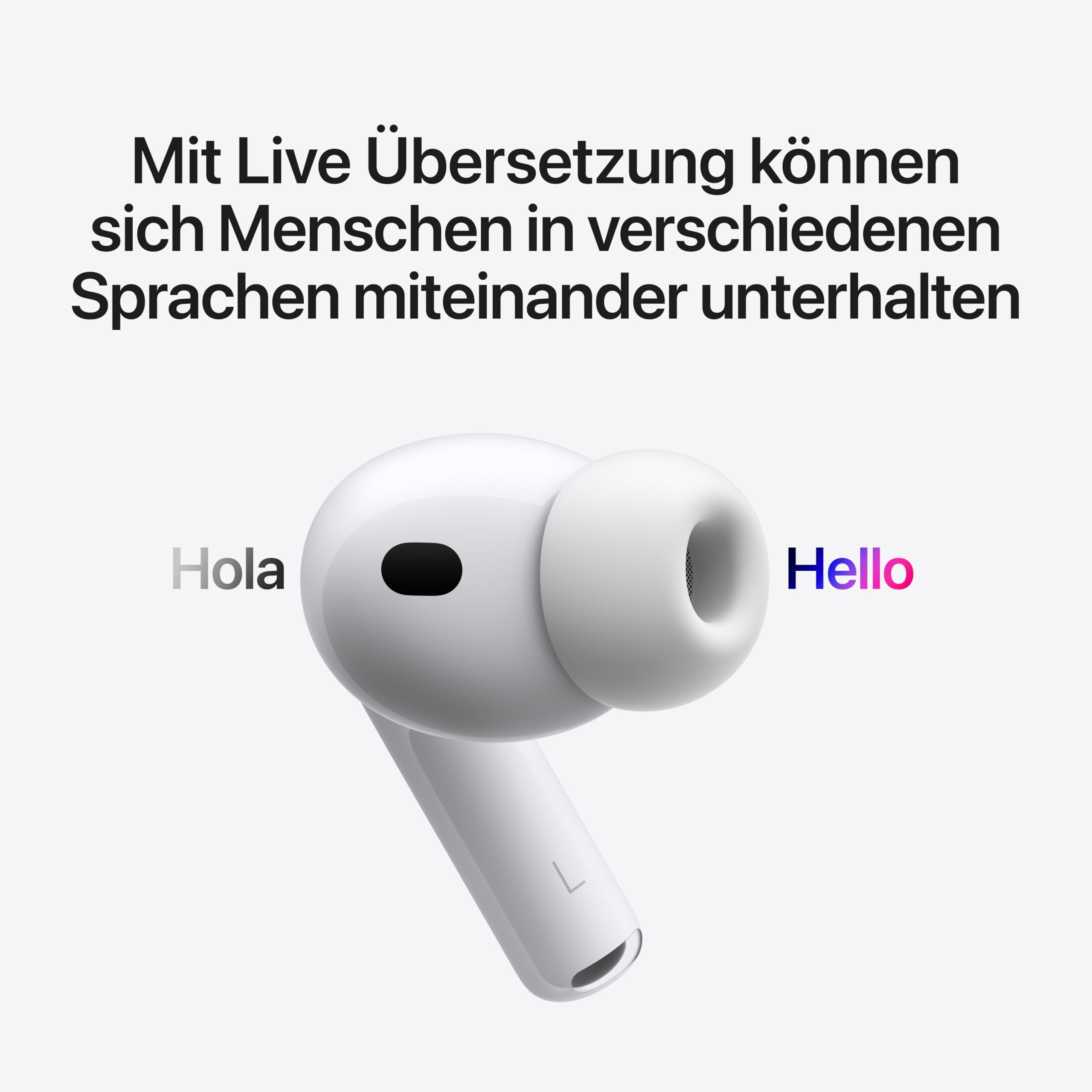 Apple AirPods Pro 3 Kabellose In‑Ear Kopfhörer, Aktive Geräuschunterdrückung, Herzfrequenzmessung, Hörgerätefunktion, Bluetooth Kopfhörer, 3D Audio, Hi‑Fi Sound, Laden über USB‑C 5