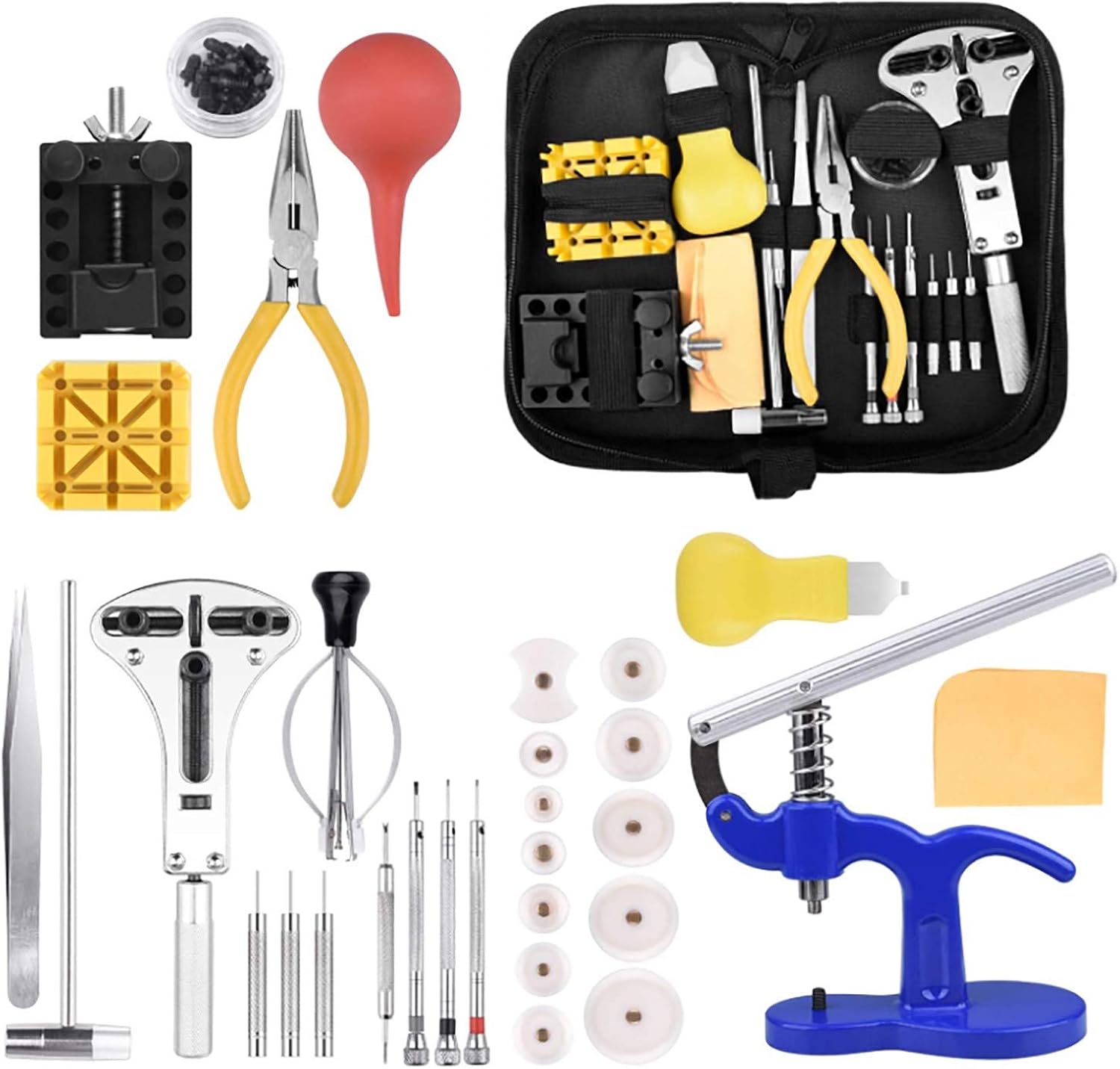 Watch Repair Tool Kit, EDIONS Professional Portable Watch Tools Back Opener Sets Watch