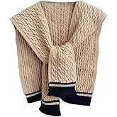 Knit Sweater Shawl Womens Tie Up Small Scarf Tops Elegant Pashmina Shawls Shoulder Cape Wraps