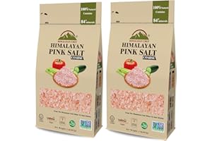 Himalayan Chef Pink Himalayan Salt, Coarse Grain - 4 lbs (2X2 Pound Bags)