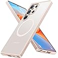 TORRAS Magnetic Shockproof for Samsung Galaxy S25 Ultra Case, Fit for MagSafe, 4X Military Grade Protection, Translucent Slim for Samsung S25 Ultra Case Anti-Scratch, Titanium Pink Gold
