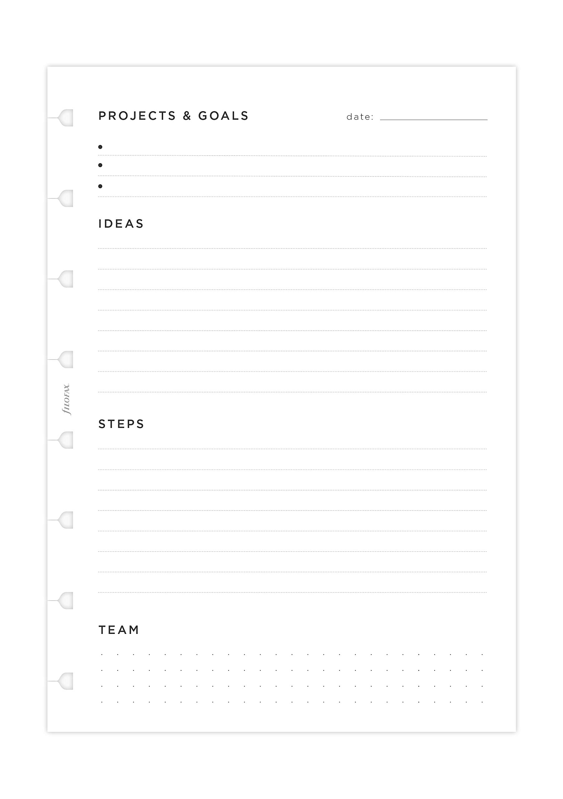 Filofax refillable Notebook A5 Project Management Refill, 152032