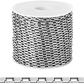 [33 FT] Stainless Steel Box Chains Bulk for Jewelry Making, 2mm 304 Stainless Steel Rectangle Square Links Chains Roll Spool for Jewelry Making DIY Craft