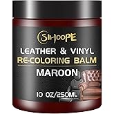 Maroon Leather Recoloring Balm, Leather Repair Kit for Furniture,Leather Dye Couch Paint and Repair,Leather Scratch Remover,Leather Color Restorer for Couches Car Seats Purses Shoes