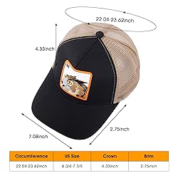 Trucker Hat Men Animal Snapback Hats Adjustable