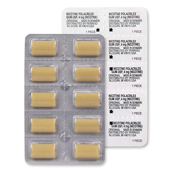 AMAZON BASIC CARE UNCOATED NICOTINE POLACRILEX GUM 4 MG, ORIGINAL FLAVOR, STOP SMOKING AID, QUIT SMOKING, NICOTINE REPLACEMENT, 220 COUNT
