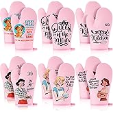 LemonRoad 12 Pcs Oven Mitt, Funny Kitchen Cooking Oven Mitts, Pink Kitchen Accessories, Cute Baker Stuff, Valentine's Day Baking Gifts for Women Mom Birthday Housewarming