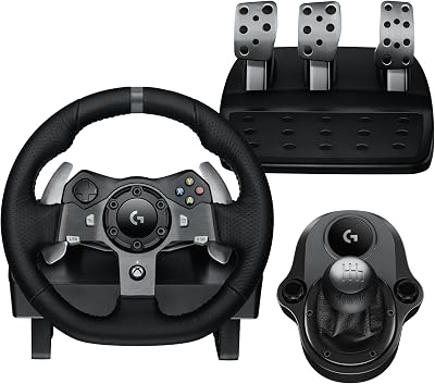 Logitech G920 Driving Force Racing Wheel & Pedals Plus Gear Shifter Bundle