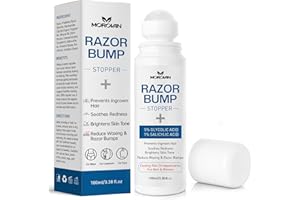 Morovan Razor Bumps Treatment: Ingrown Hair Solution for Bikini Area, Beard & Body, Post Wax After Shaving Soothing Serum for Women & Men - 3.38fl.oz