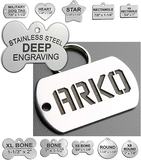 deep engraved pet tags
