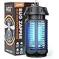 Bug Zapper, Meilen 20W/4000v Electric Mosquito Zapper Portable Mosquito Killer Lamp Waterproof Fly Trap Insect Killer for Indoor and Outdoor Home Backyard Camp Site Garden (Blue 20W)