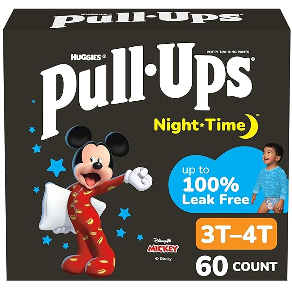PULL-UPS BOYS’ NIGHT-TIME POTTY TRAINING PANTS, SIZE 3T-4T...