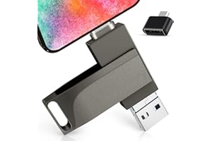 QAINERLY 512GB Photo Stick for Phone Flash Drive,4in1 Memory Stick for Photos and Videos USB Stick External Storage Compatible for iPhone/iPad/Android/PC（Black）