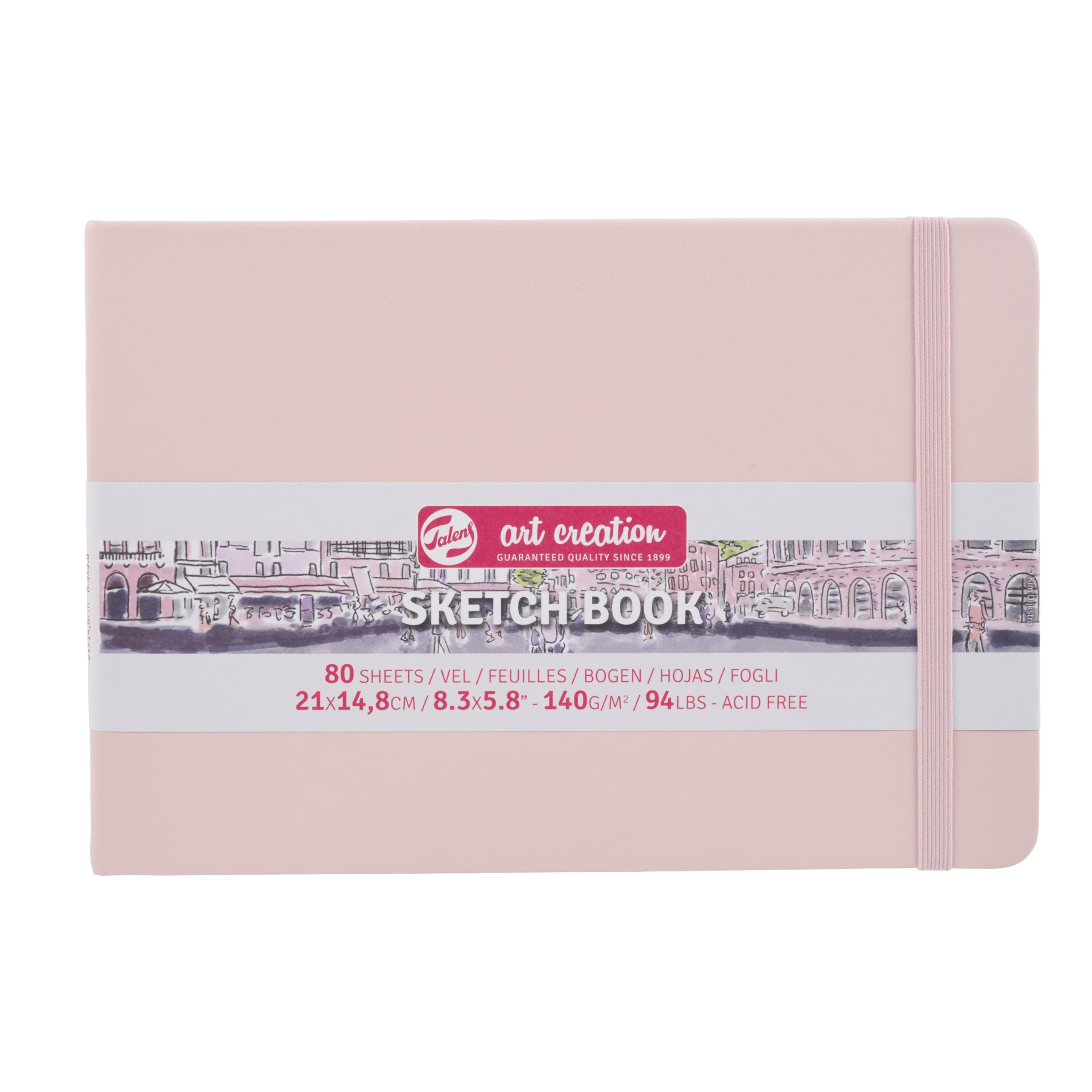 Talens Art Creation Sketchbook - Pastel Pink - 21 x 14.8 cm - 140 g - 80 Sheets - Acid-Free Drawing Paper — image 1