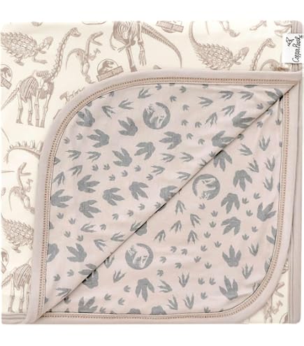 Copper Pearl Large Knit Baby Blanket - 3-Layer Stretchy Swaddle & Playmat (46"x46") - View #3