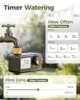 Diivoo Water Sprinkler Timer, Brass Inlet/Outlet, Flexible Irrigation view 2