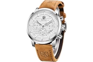 BY BENYAR BENYAR Quartz Chronograph Waterproof Watches Business and Sport Design Leather Band Strap Wrist Watch for Men