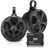 PYLE, Marine Speakers, Boat Speakers, 1000W 5.25 Inch, Waterproof Off-Road System, 2-Channel Amp, Full Range Stereo, ATV/UTV/Jeep, Includes Mounting Brackets & Wiring, IP-X45 Rated, PLUTV52CH