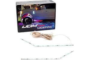 iJDMTOY Xenon White LED Background Illumination Kit Compatible with 2017-2021 Ford F250 F350 F450 Super Duty Side Fender Chrome Emblem
