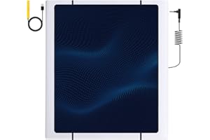 TWK Grounding Mat for Bed, Anti-Slip PU Leather, Grounding Mat Improves Sleep, relieves Stress, with Static grounding Cord and Test Pen (Black, (72.3 * 54.5 inch))