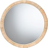 bali & pari Bella Rattan Wall Accent Mirror, One Size, Natural Brown