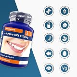 Zipvit L Lysine 1100mg 90 Vegan Tablets High Strength 3 Month Supply view 6