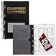 Performore Flight Crew Checklist Binder (Black) with 5 Loose Leaf Rings - Includes 25 Sheet Protectors and Business Card Size Pocket ON Front Cover for Label, for 8" X 5" Paper
