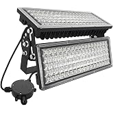 Kekeou 200W Stadium Lights 28000LM, Outdoor Flood Light Area Lighting 6500K | IP67, 10KV Surge, Flicker-Free, Adjustable Beam for Driveways, Warehouses, Backyards, &amp; Security, with 3-Way Junction Box