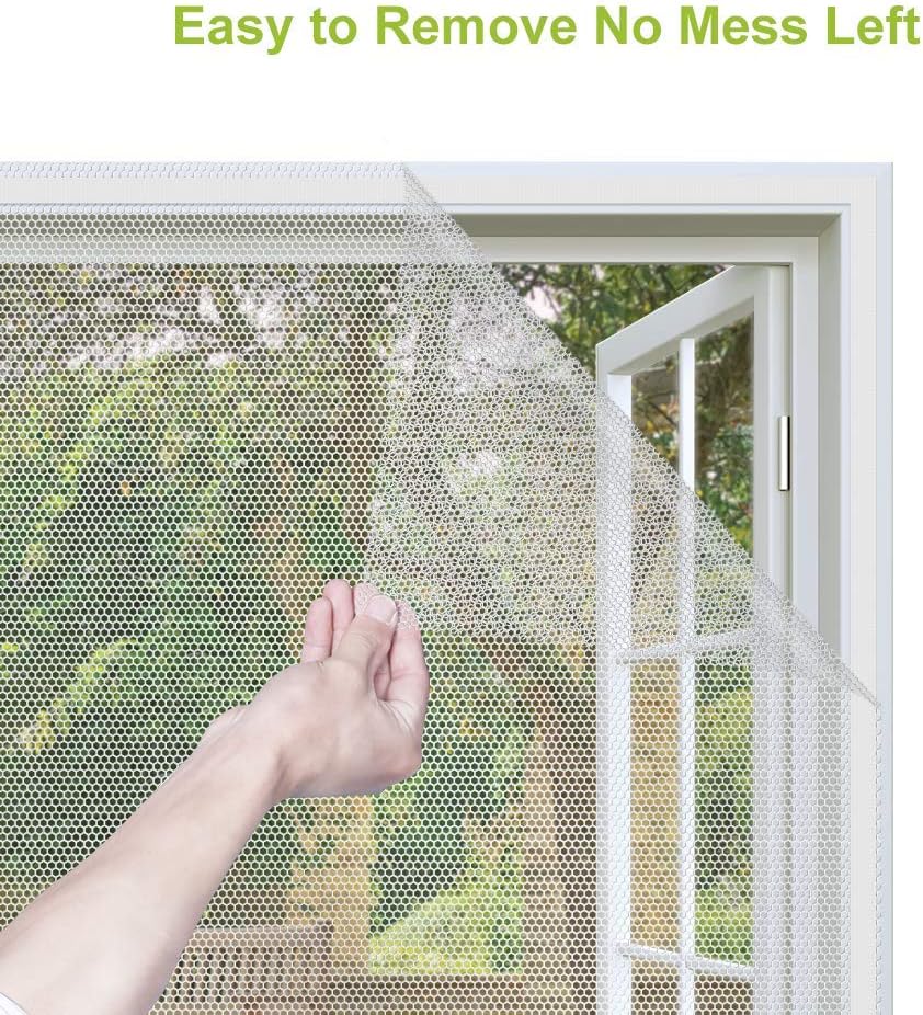 rabbitgoo Moustiquaire fenentre Anti Moustique Blanche pour Velux Vitre Filet Moustiquaire Ruban