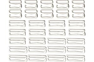 Tupalizy 30PCS Metal Bra Strap Hooks for Sewing Bikini Halter Tops Bathing Suit Clips Clasp Swimsuit Adjustment Slides Hook R