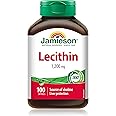 Jamieson Lecithin 1,200 mg, Natural Source of Lecithin from Soy, and Supports and Protects a Healthy Liver. Non-GMO, Gluten-F