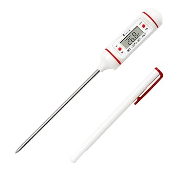 Lantelme Digital Babyflaschenthermometer mit Edelstahl Sonde Thermometer Babyflasche 5093