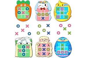 Waybla 6 Pack Easter Tic Tac Toe Strategic Board Game, Easter Party Favors for Kids, Easter Game, Easter Toys, Easter Gifts, Easter Basket Stuffers for Kids Boys Girls