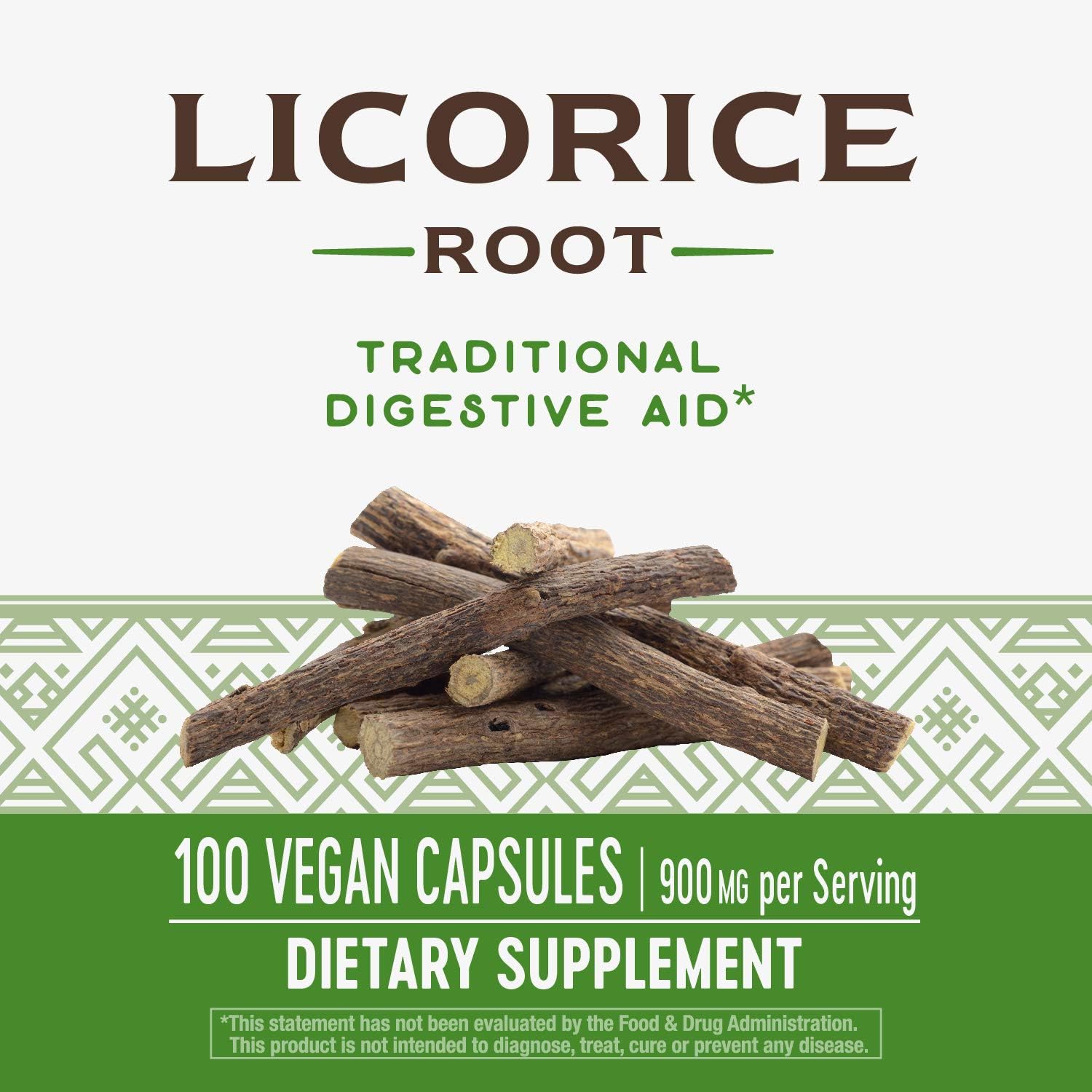 Nature's Way Premium Herbal Licorice Root, 900 mg per serving, 100 Capsules: Health & Personal Care