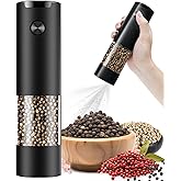 JIDSPWLS Electric Pepper or Salt Grinder,Adjustable Coarseness Salt & Pepper Mill,With LED Light,Easy to Clean,Battery Powere