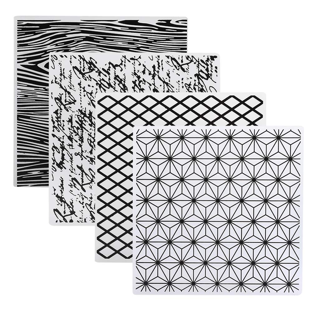 2Pcs Embossing Folders Plastic Craft Template Molds Stamp Stencils Scrapbook Paper Cards for Photo Album Making Handmade Art Crafting Supplies(EM196)