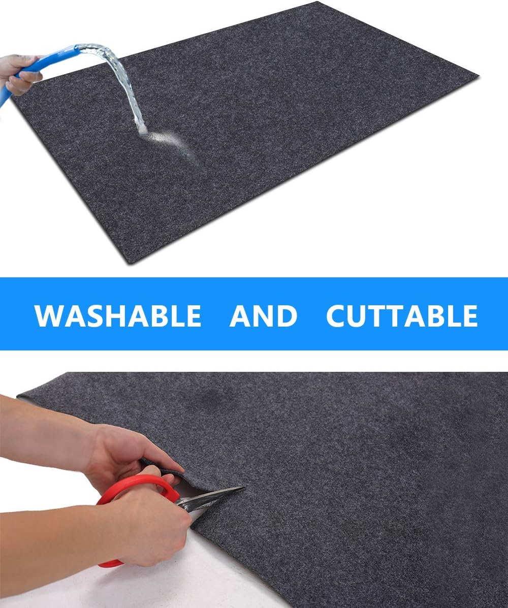 Meitola Cleanable Floor Oil Spill Mat, Oil Absorbing pad Durable Protective Surface Can be Used for car Oil Change (38in×36in): Automotive