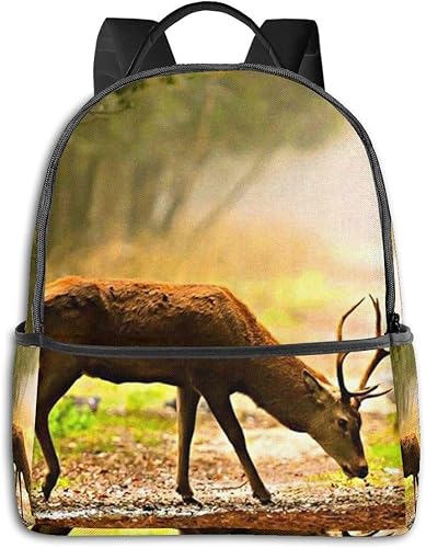 Amazon リュックサック バックパック 鹿 可愛い 軽量 防水 小学生 通学 遠足 キッズ リュック 幼児 子供用 保育園バッグ 幼稚園 女の子 男の子 リュックサック