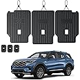 JOULARISE Kick Mats for 2020-2024 2025 Ford Explorer 7 Seats Bench Seat SUV Car Mat Accessories, All Weather TPE Backrest Protector for Active ST Line Platinum (2020-2025 | for Explorer 7 Seats)